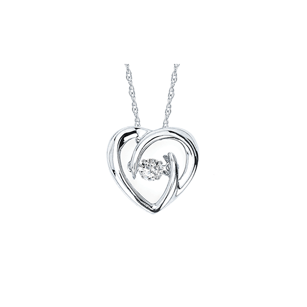 Sterling Silver Heart Shimmering Diamonds Pendant Molinelli's Jewelers Pocatello, ID