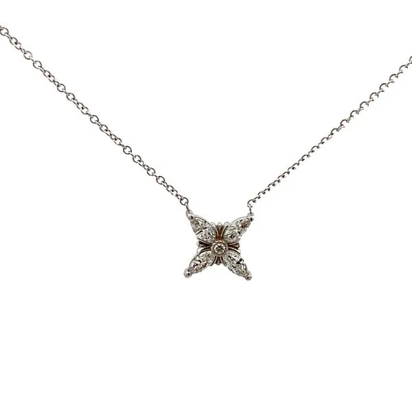Elegant Lady's White 14 Karat Star Necklace - 18 Inches - 5=0.28TW Various Shapes Diamonds Molinelli's Jewelers Pocatello, ID