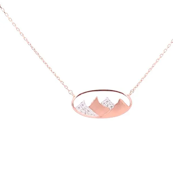 Lady's Rosé 14 Karat Diamond Mountain Necklace Molinelli's Jewelers Pocatello, ID