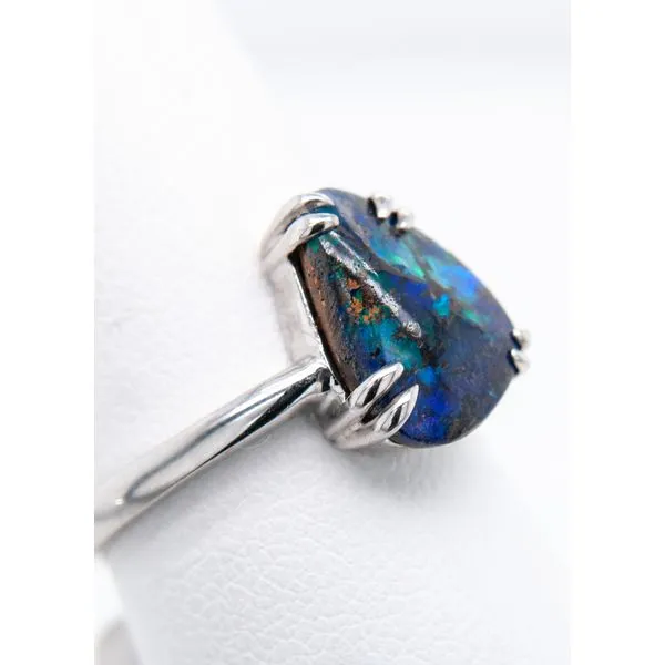 Sterling Silver Stunning Australian Boulder Opal Ring Image 2 Molinelli's Jewelers Pocatello, ID