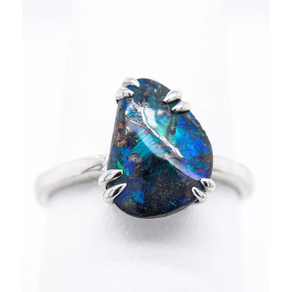 Sterling Silver Stunning Australian Boulder Opal Ring Molinelli's Jewelers Pocatello, ID