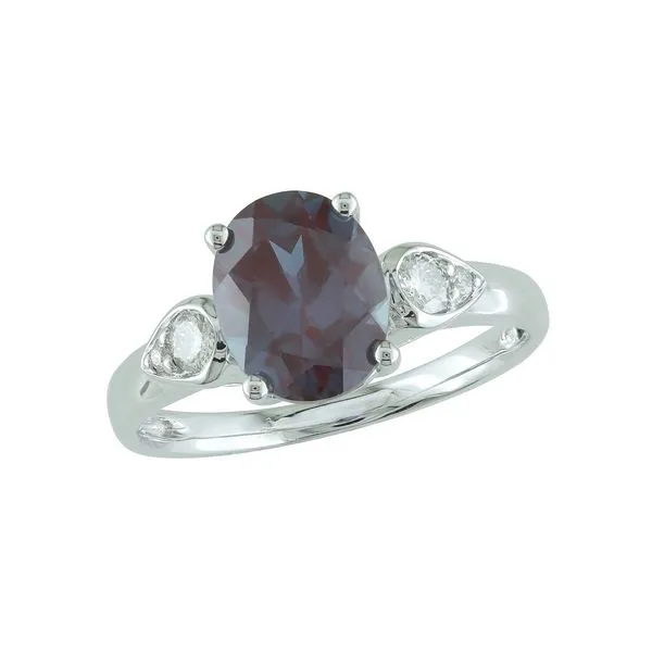 14K White Gold Diamond Lab Grown Alexandrite Ring Molinelli's Jewelers Pocatello, ID