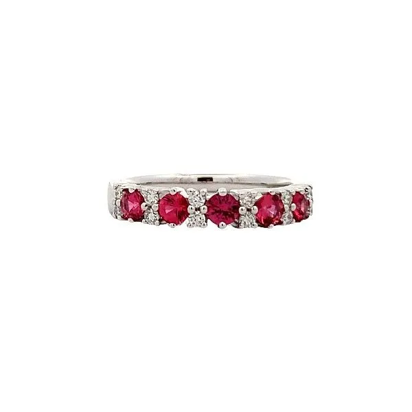 14K White Gold Diamond and Ruby Ring Molinelli's Jewelers Pocatello, ID