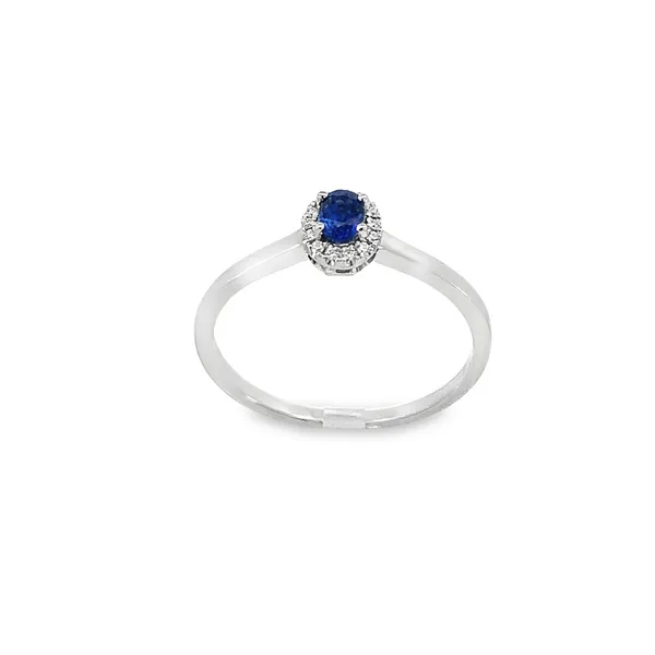 14k white gold diamond and sapphire ring Molinelli's Jewelers Pocatello, ID
