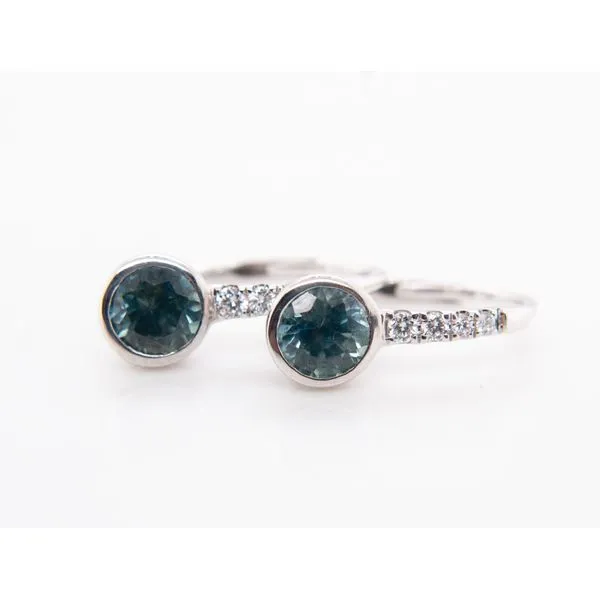 14K White Gold Diamond Sapphire Earrings Molinelli's Jewelers Pocatello, ID