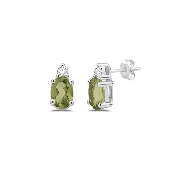14k white gold August Birthstone earrings Molinelli's Jewelers Pocatello, ID
