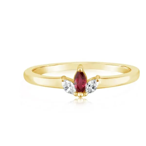 14K WHITE GOLD RUBY AND DIAMOND EARRING Molinelli's Jewelers Pocatello, ID
