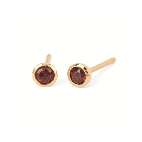 10K White Gold Garnet Studs Molinelli's Jewelers Pocatello, ID