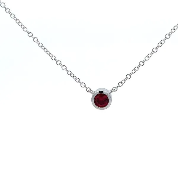 10K White Gold Created Ruby Pendant Molinelli's Jewelers Pocatello, ID