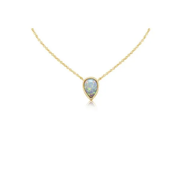 14K Yellow Gold Australian Opal Necklace Molinelli's Jewelers Pocatello, ID