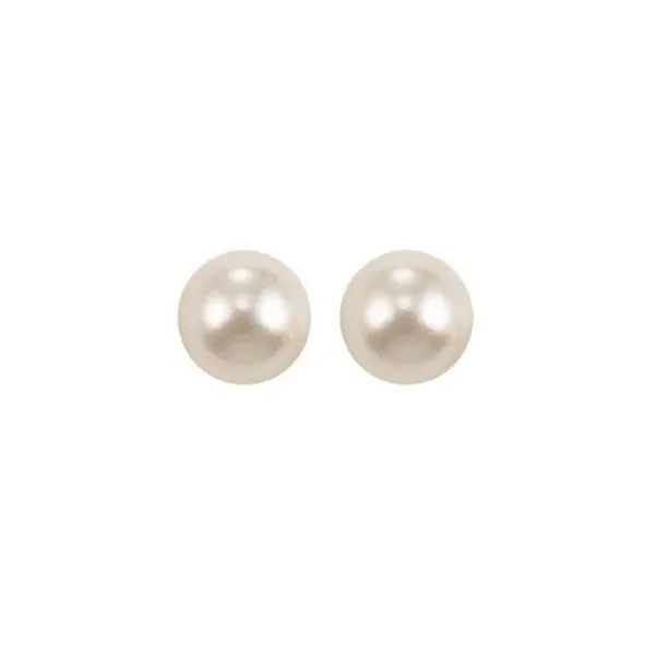 14K White Gold 7mm AA Pearl Earrings Molinelli's Jewelers Pocatello, ID