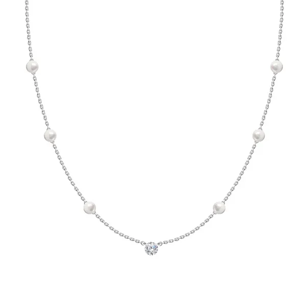 14K Yellow Gold Pearl and Diamond Necklace Molinelli's Jewelers Pocatello, ID