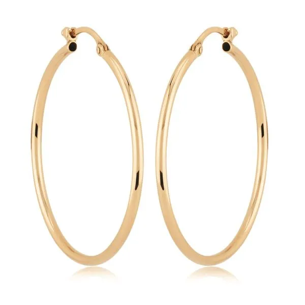 Lady's Yellow14 Karat Large Hoop Earrings Molinelli's Jewelers Pocatello, ID