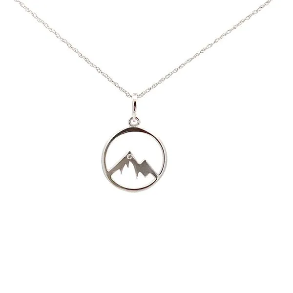 14K white gold Mountain Diamond Pendant Molinelli's Jewelers Pocatello, ID