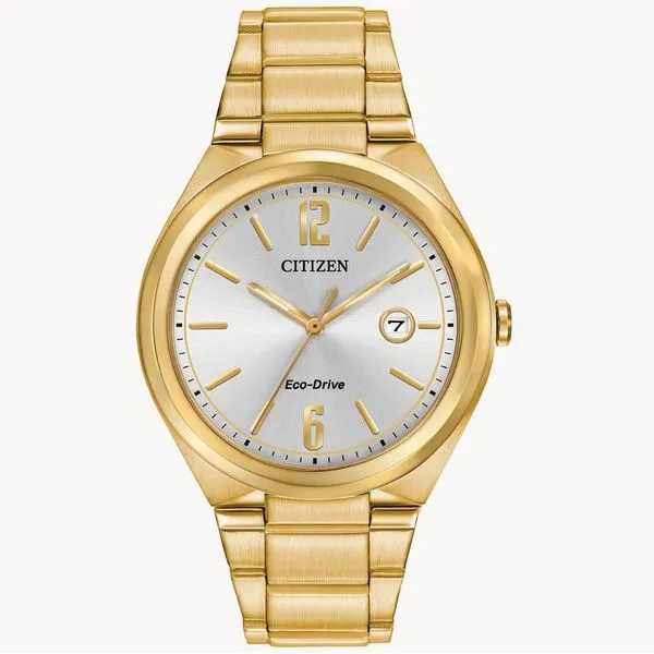 Citizen Chandler Gent's Yellow Stainless Steel Eco-Drive Dress Watch Molinelli's Jewelers Pocatello, ID