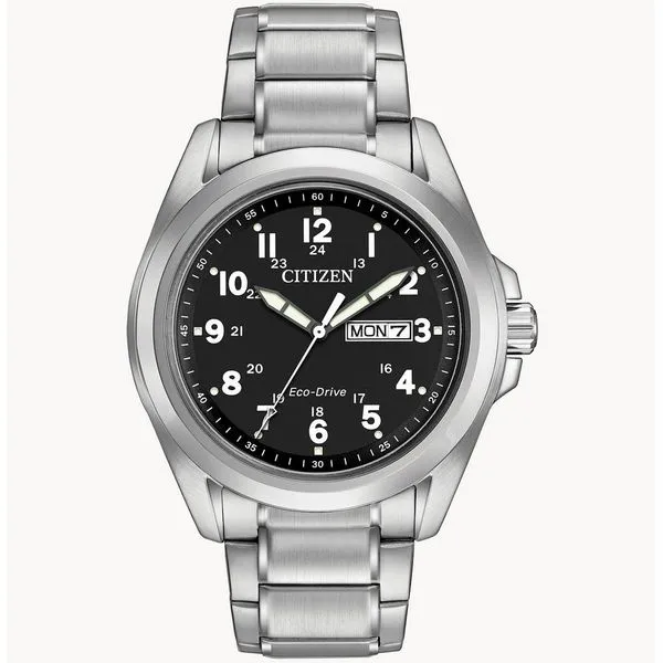 Citizen Garrison Gent's Black Stainlesssteel Dress Watches Bracelet Molinelli's Jewelers Pocatello, ID