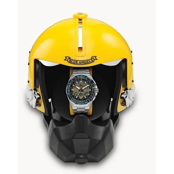 Citizen Mens Promaster Skyhawk A-T  ECO WR200 SS Watch, Limited Edition Blue Angels Image 2 Molinelli's Jewelers Pocatello, ID