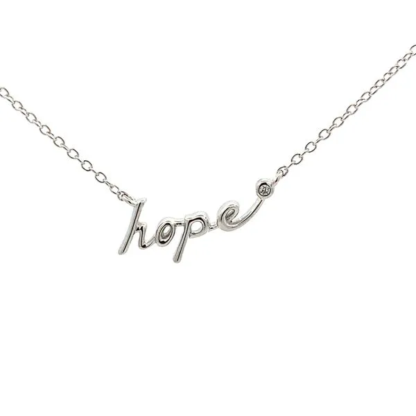 売れ筋がひクリスマスプレゼント！ CZ 0.28Tw - Necklace HOPE Silver Sterling Radiant - Length 20'' アクセサリー