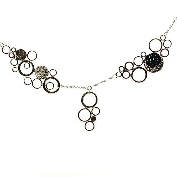 Lady's White Sterling Silver Circles And Moon Necklace Molinelli's Jewelers Pocatello, ID