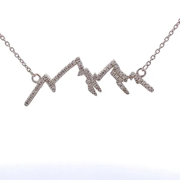 Stunning Mountain Necklace With Round Cubic Zirconiums in Sterling Silver Molinelli's Jewelers Pocatello, ID