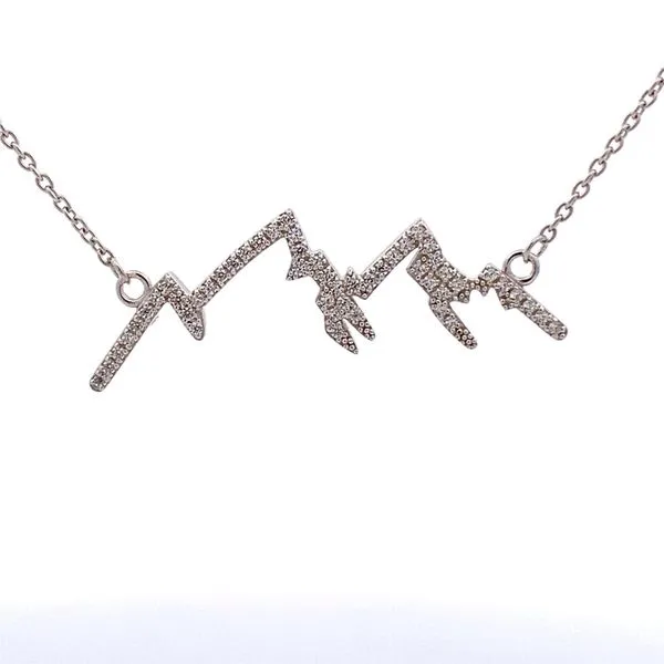 Stunning Mountain Necklace With Round Cubic Zirconiums in Sterling Silver Molinelli's Jewelers Pocatello, ID