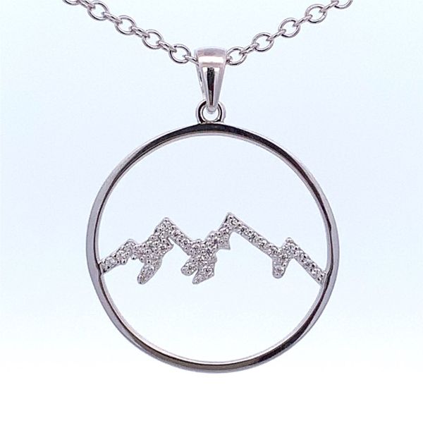 Sterling Silver Mountain Necklace - 18