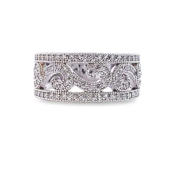 Sterling Silver White Cubic Zirconia Filigree Ring - Size 7, 1.06cttw Molinelli's Jewelers Pocatello, ID