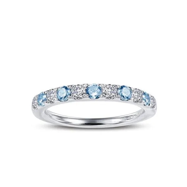 Sterling Silver Blue Topaz Ring with Cubic Zirconia Accents Molinelli's Jewelers Pocatello, ID