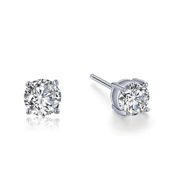 Sterling Silver 1.50 CTTW 4-Prong Simulated Diamond Earrings Molinelli's Jewelers Pocatello, ID