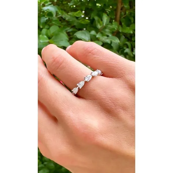 1.65ct Pear Cut Diamond Eternity Band Image 2 Mollys Jewelers Brooklyn, NY