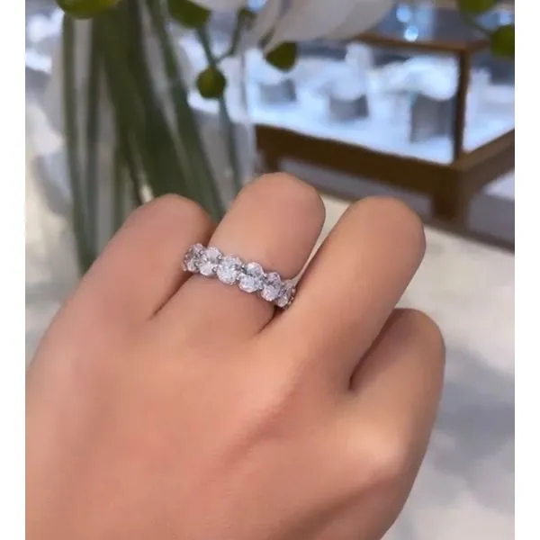.40 Oval Cut Diamond Eternity Band Image 4 Mollys Jewelers Brooklyn, NY