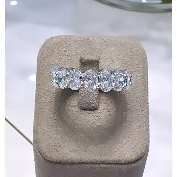 6.50ct Oval Cut Diamond Eternity Band Image 3 Mollys Jewelers Brooklyn, NY