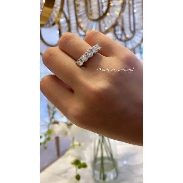 Diamond U Shaped Wedding Band With 5  Of .50Ct Round Diamonds Image 5 Mollys Jewelers Brooklyn, NY