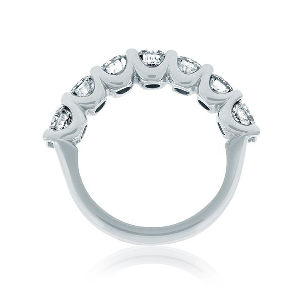 Diamond U Shaped Wedding Band With 7  Of .40Ct Round Diamonds Image 3 Mollys Jewelers Brooklyn, NY
