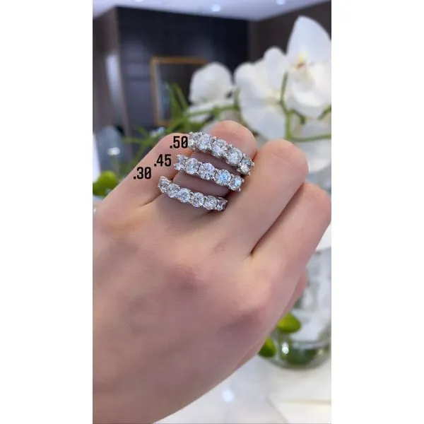 Diamond Wedding Band With 5  Of .45Ct Round Diamonds Image 4 Mollys Jewelers Brooklyn, NY