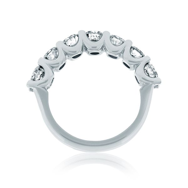 Diamond U Shaped Wedding Band With 7  Of .30Ct Round Diamonds Image 2 Mollys Jewelers Brooklyn, NY