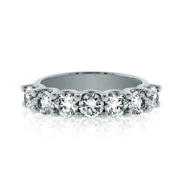 Diamond U Shaped Wedding Band With 7  Of .30Ct Round Diamonds Mollys Jewelers Brooklyn, NY