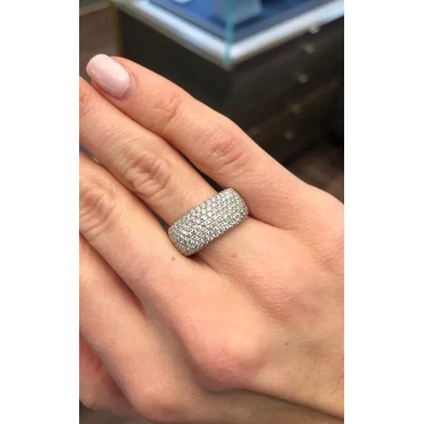White Gold Diamond Ring – Pavé Bold Image 3 Mollys Jewelers Brooklyn, NY