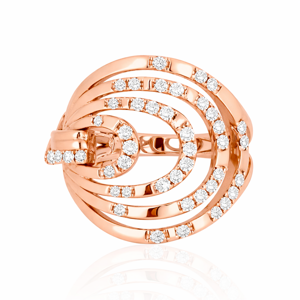 Rose Orbit 14K Rose Gold Diamond Ring – 0.56 CTW Mollys Jewelers Brooklyn, NY