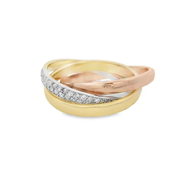 TrinityBands Tri-Color Diamond Ring – 0.71ct Image 2 Mollys Jewelers Brooklyn, NY