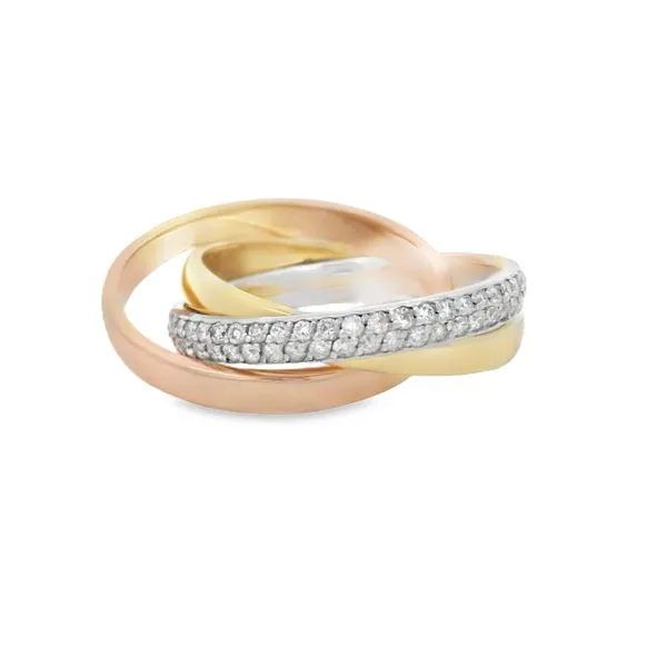 TrinityBands Tri-Color Diamond Ring – 0.71ct Mollys Jewelers Brooklyn, NY