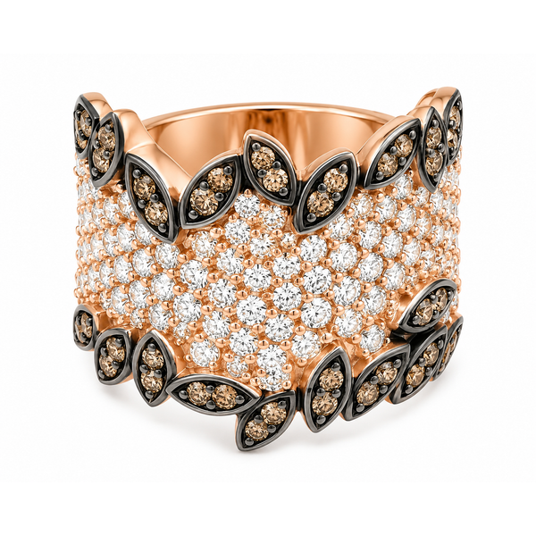 14Kt Rose Gold Diamond Ring with Black Accents – 1.78 Carats Mollys Jewelers Brooklyn, NY