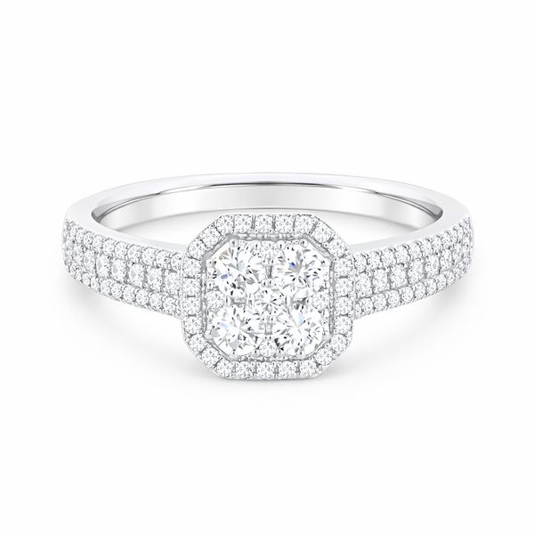 Elegant white gold diamond ring Mollys Jewelers Brooklyn, NY