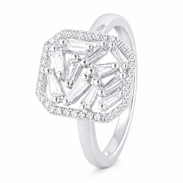 GeoGlint 14K White Gold Diamond Ring – 0.59 CTW Mollys Jewelers Brooklyn, NY