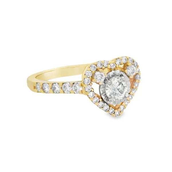 HeartGlow 14K Yellow Gold Diamond Ring – 0.89 CTW Image 2 Mollys Jewelers Brooklyn, NY