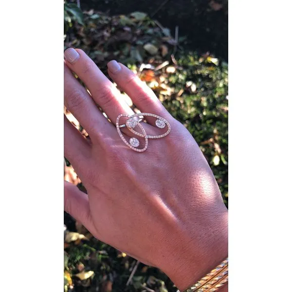 14Kt Tri-Colored Gold Diamond Ring – 1.68 Ct With Moving Oval Halos Image 2 Mollys Jewelers Brooklyn, NY