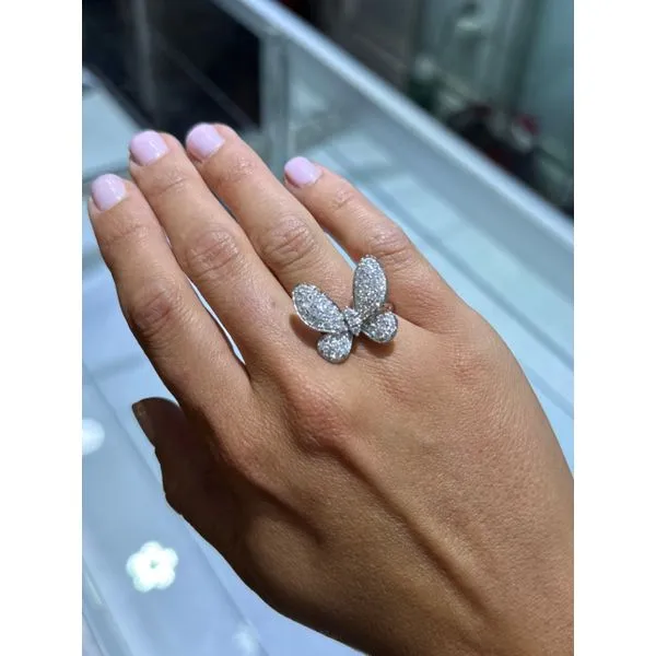 FlutterWhite Butterfly Diamond Ring – 1.41ct Image 3 Mollys Jewelers Brooklyn, NY