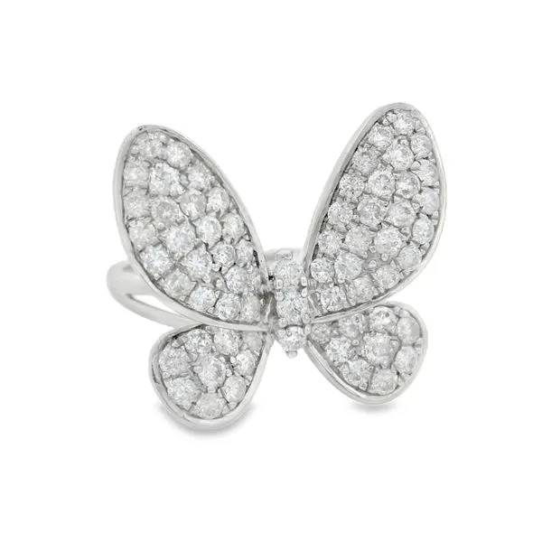 FlutterWhite Butterfly Diamond Ring – 1.41ct Mollys Jewelers Brooklyn, NY
