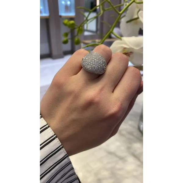 14Kt White Gold Dome Diamond Ring – 2.35 Carat Total Weight Image 4 Mollys Jewelers Brooklyn, NY