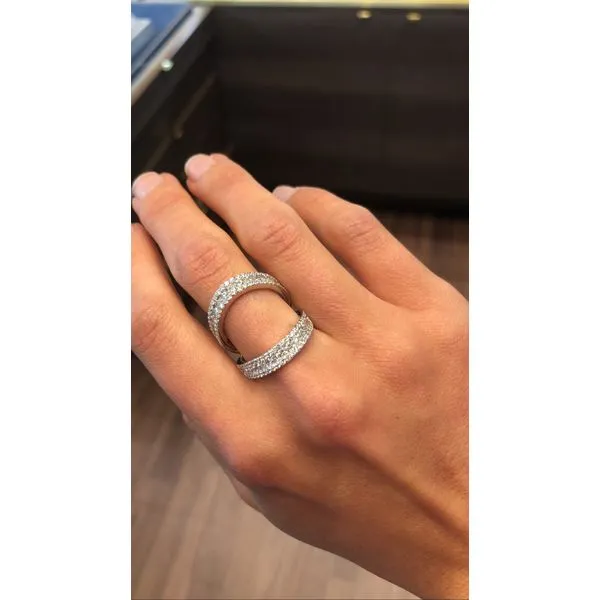 Elegant Double Band Diamond Ring Image 2 Mollys Jewelers Brooklyn, NY